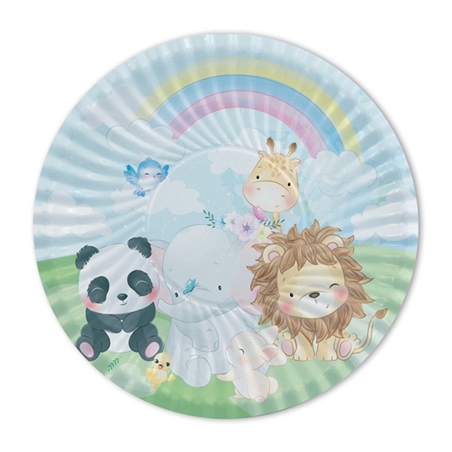 Piatti in carta 18 cm Puppies Jungle 8 pezzi