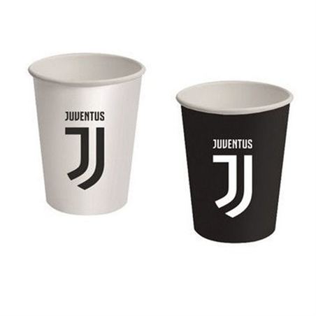 Bicchieri in carta 266 ml Juventus Prodotto Ufficiale 8 pezzi