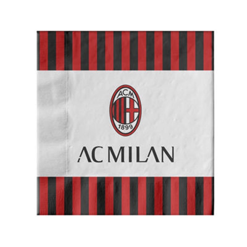 Tovaglioli 33x33 cm Ufficiale Milan 20 pezzi