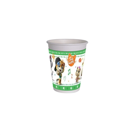 Bicchieri in plastica da 200 cc 44 Gatti 8 pezzi