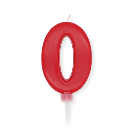 Candela di cera plump rosso cm 10