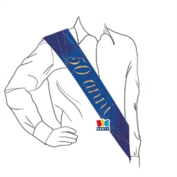 Fascia Premio Metallizzata 168 x 10 cm 50 Anni Blue Gold