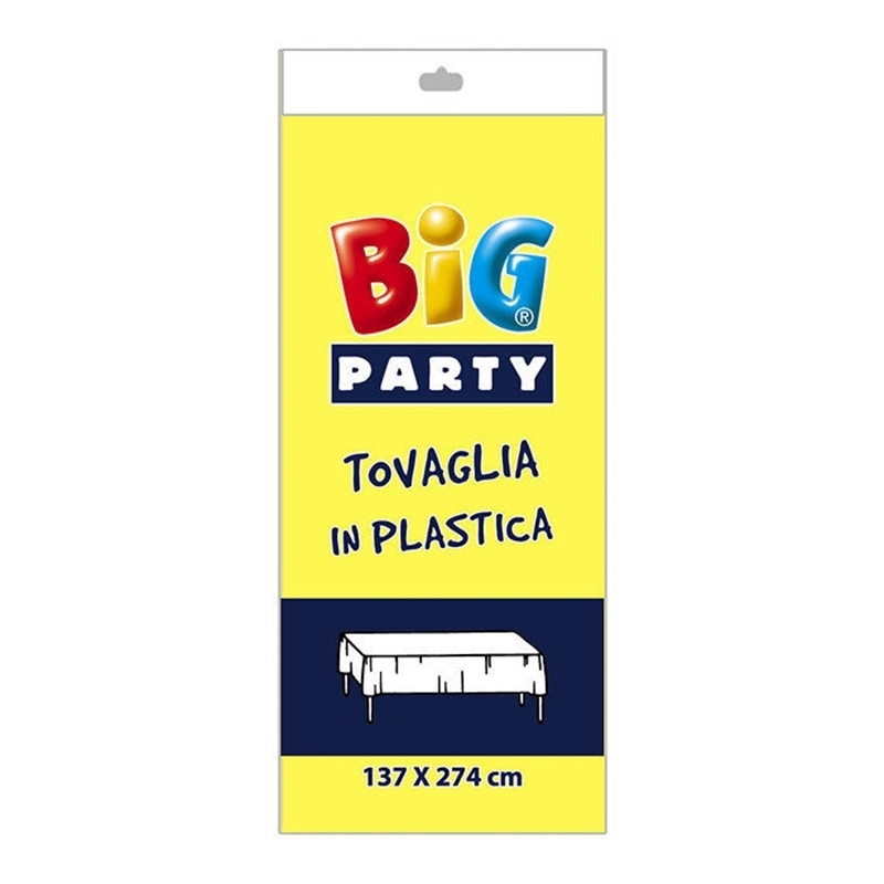  Tovaglia in plastica cm.137 x 274 Gialla