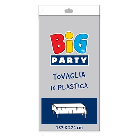 Tovaglia in plastica 137 x 274 cm Argento