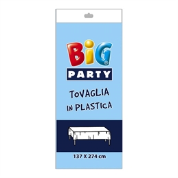 Tovaglia Nera In Plastica – 137x274 Cm, Per Feste, 8 Posti, Resistente, Articolo 14714