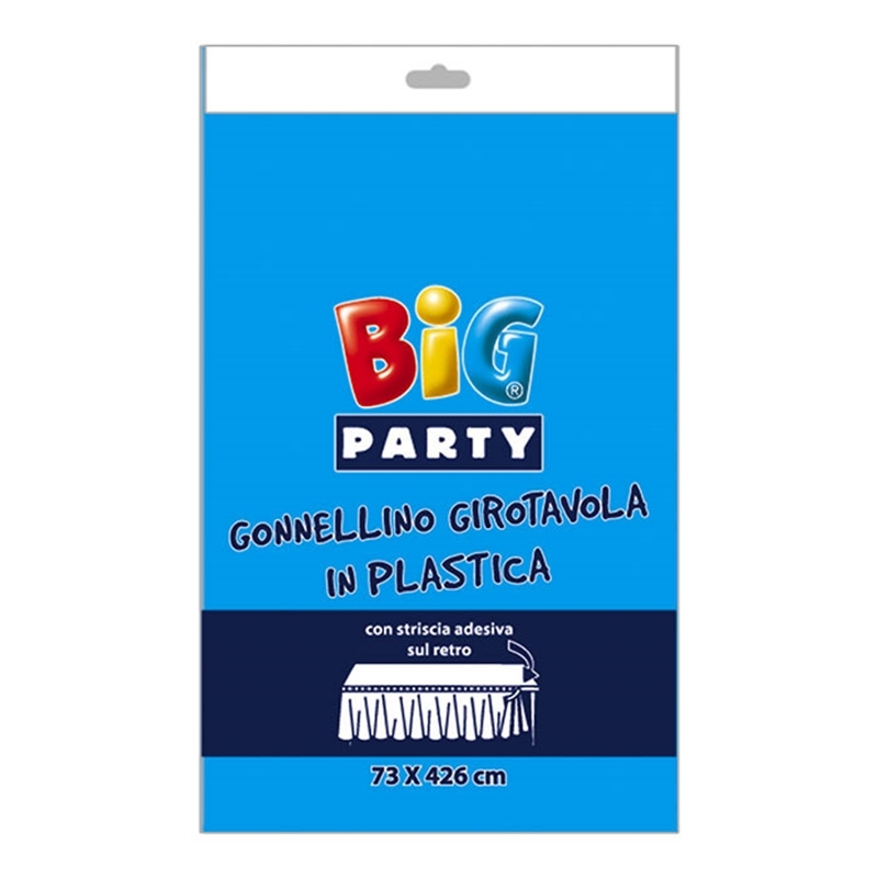 Gonnellino Girotavola in Plastica 73 x 423 cm Azzurro