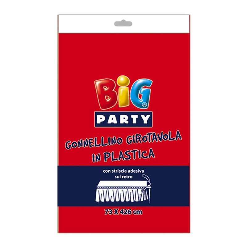 Gonnellino Girotavola in Plastica 73 x 423 cm Rosso