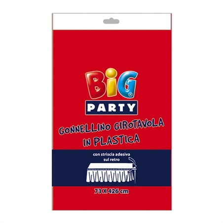 Gonnellino Girotavola in Plastica 73 x 423 cm Rosso