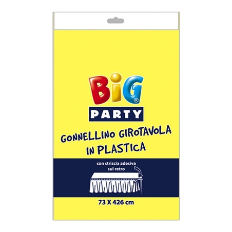 Gonnellino Girotavola in Plastica 73 x 423 cm Giallo