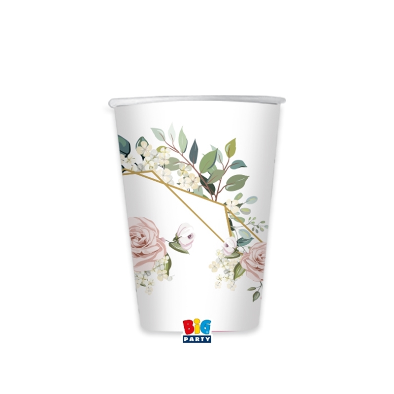 8 Bicchieri 200 cc Floral Geometric