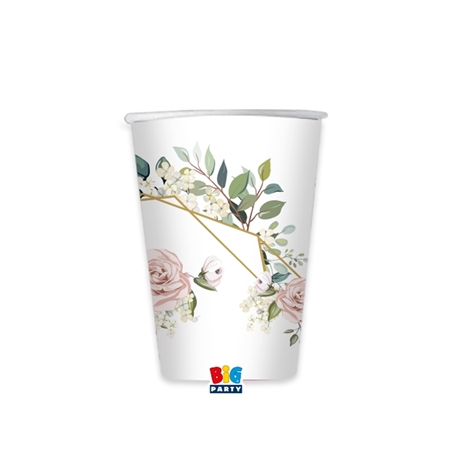 8 Bicchieri 200 cc Floral Geometric