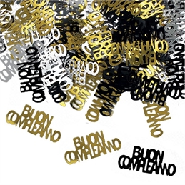 Coriandoli da Tavolo in plastica Buon Compleanno Prestige 15 grammi 