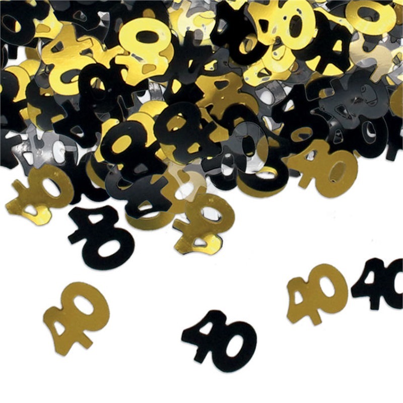 Coriandoli da Tavolo in plastica 40 anni Prestige 15 grammi