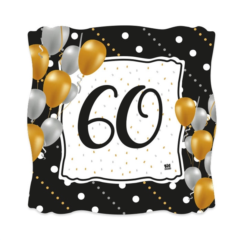 Piatti in carta 19 cm 60 anni Prestige 8 pz