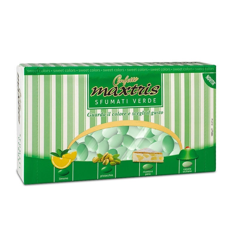 Confetti Maxtris Sfumati Verde Ripieni 1 Kg