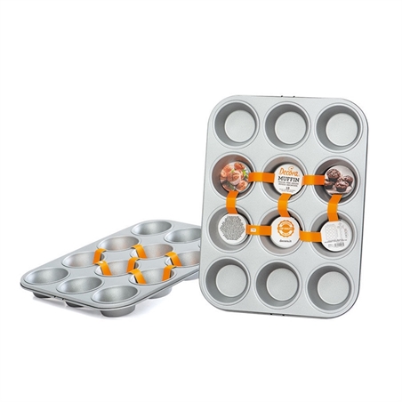 Teglia 12 Muffin in Acciaio Antiaderente