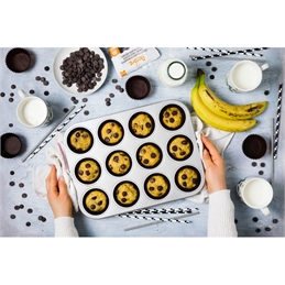 Teglia 12 Muffin in Acciaio Antiaderente