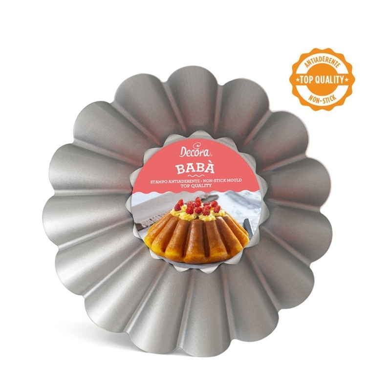 Stampo Antiaderente Babà o Budino Grande diametro 24 cm altezza 8 cm