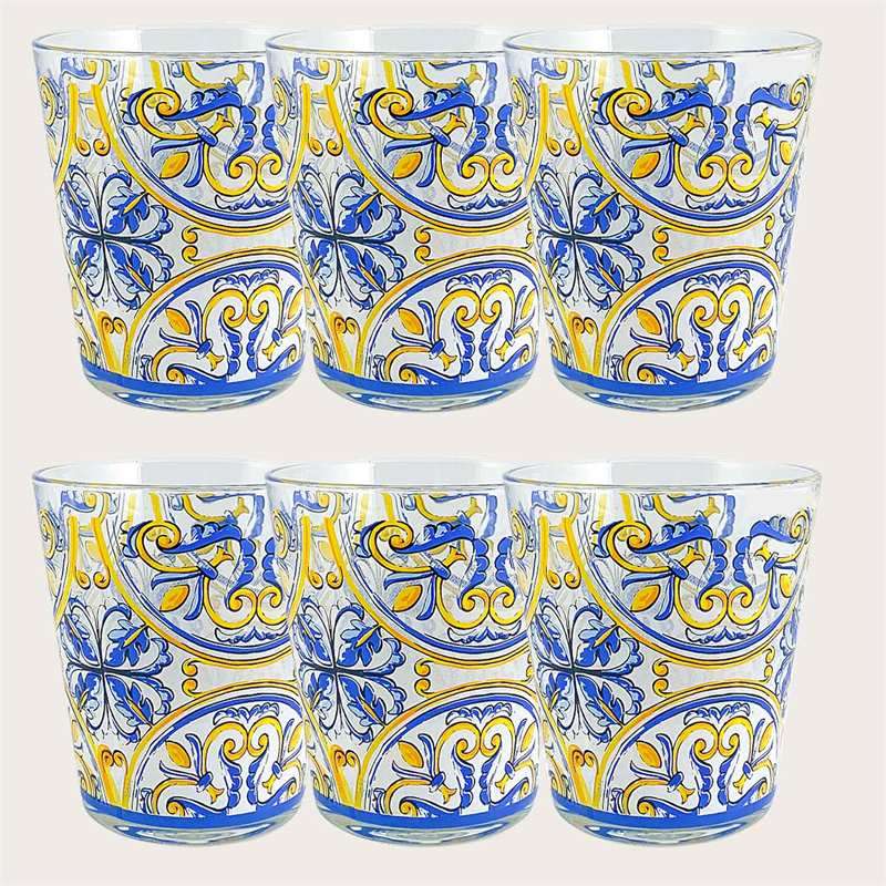 SET 6 BICCHIERI IN VETRO VIETRI