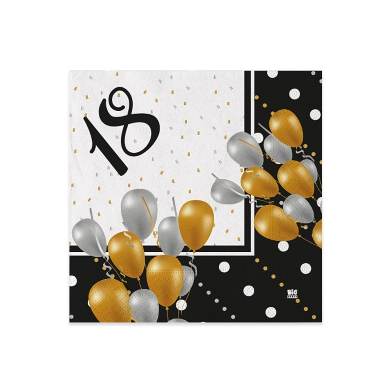 Tovaglioli 25x25 cm 18 Anni Prestige 20 pezzi