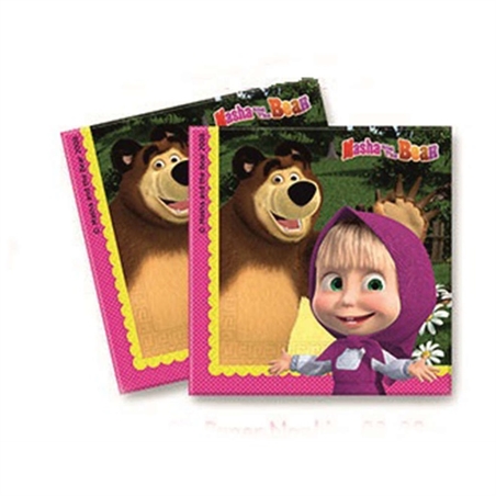 Tovaglioli 33x33 cm Masha & Orso 20 pezzi