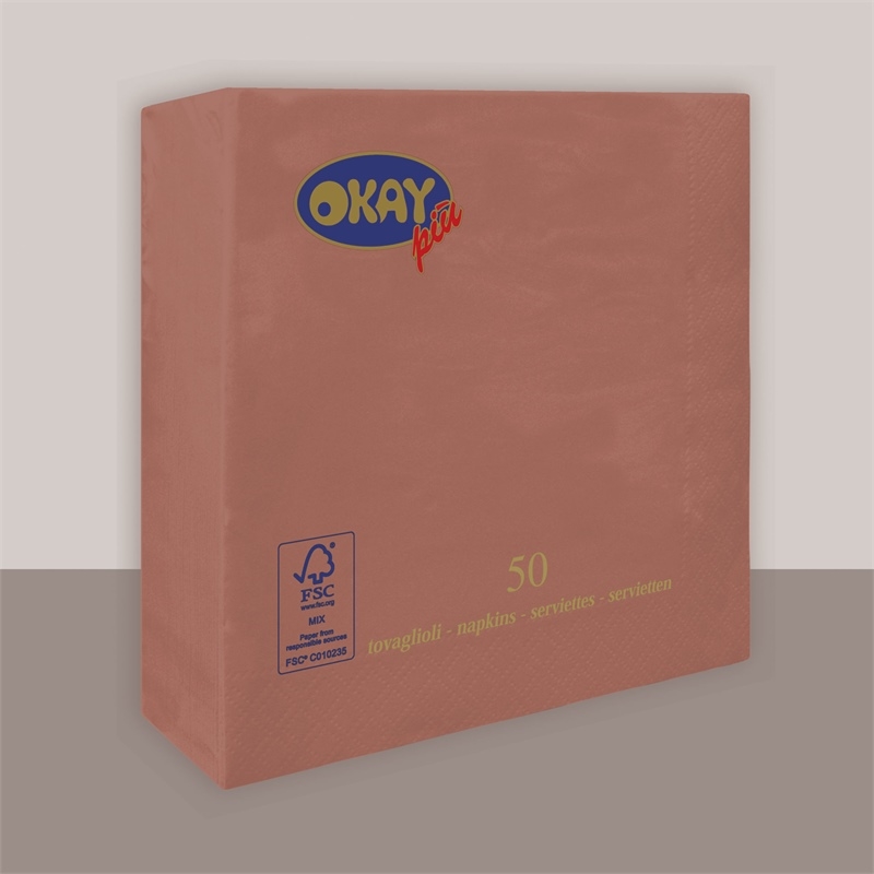 Tovaglioli 25x25 cm Rosa Gold 50 pezzi