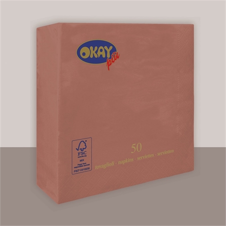 Tovaglioli 25x25 cm Rosa Gold 50 pezzi