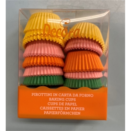 Pirottini in carta da forno 32x22 mm colorati 200 pezzi
