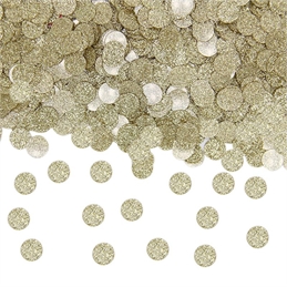 Coriandoli in plastica 20 gr diametro di 1 cm Oro Glitter