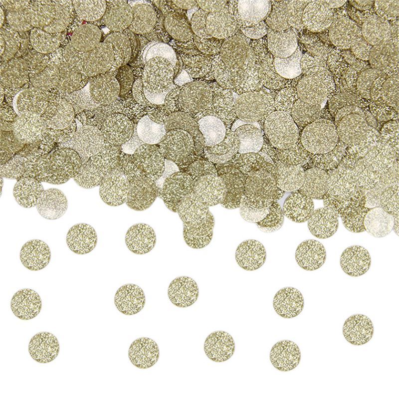 Coriandoli in plastica 20 gr diametro di 1 cm Oro Glitter