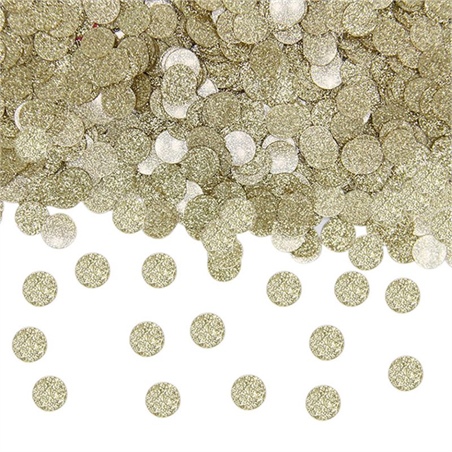 Coriandoli in plastica 20 gr diametro di 1 cm Oro Glitter