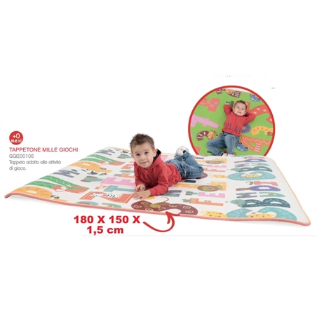 Tappetone Mille Giochi 180x150 spessore 1,5 cm