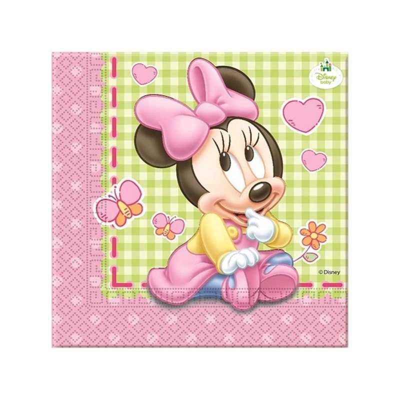 Tovaglioli 33x33 cm Minnie Baby 20 pezzi Tovaglioli 33x33 cm Minnie Baby 20 pezzi