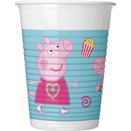 Bicchieri in plastica 200 ml Peppa Pig 8 pezzi