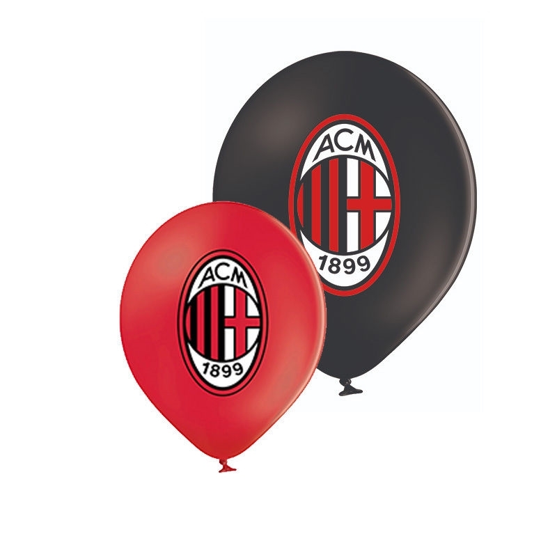 Palloncini in Lattice 12'' 30 cm Ufficiali AC Milan 12 pz