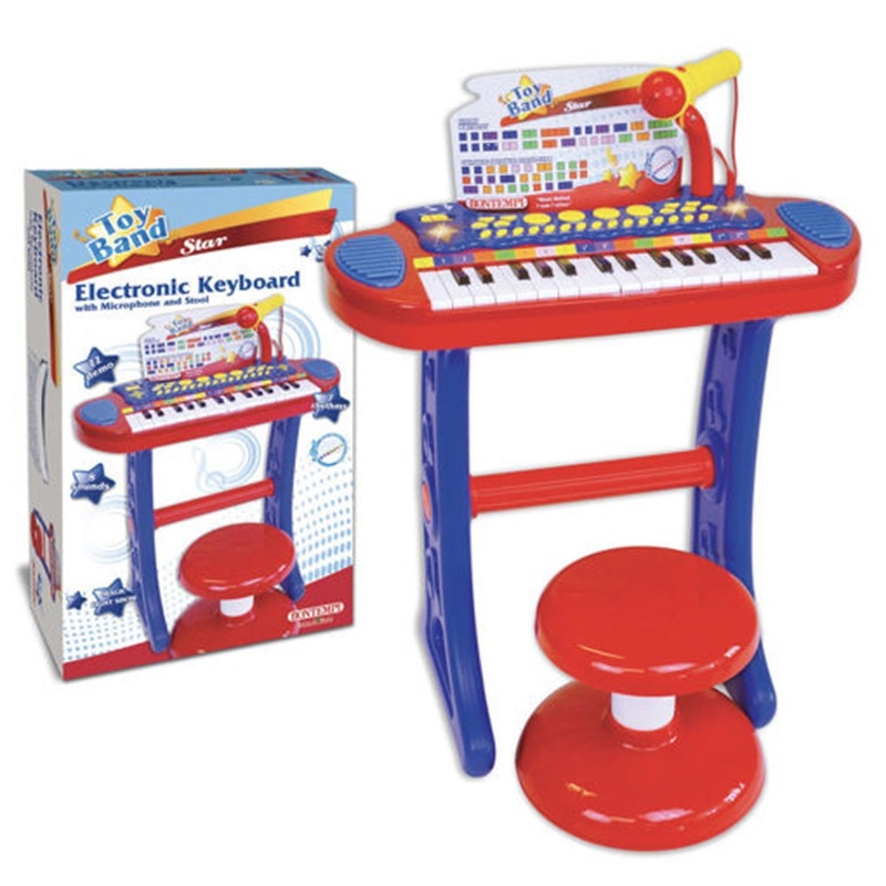 Tastiera Elettronica 61 Tasti Con Supporto Regolabile E Sgabello Pianoforte Elettronico Con Tasti Illuminati - 8