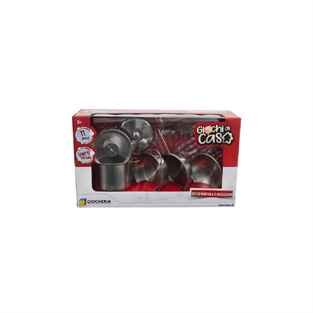 Set Pentole in Metallo con Accessori 11 pezzi
