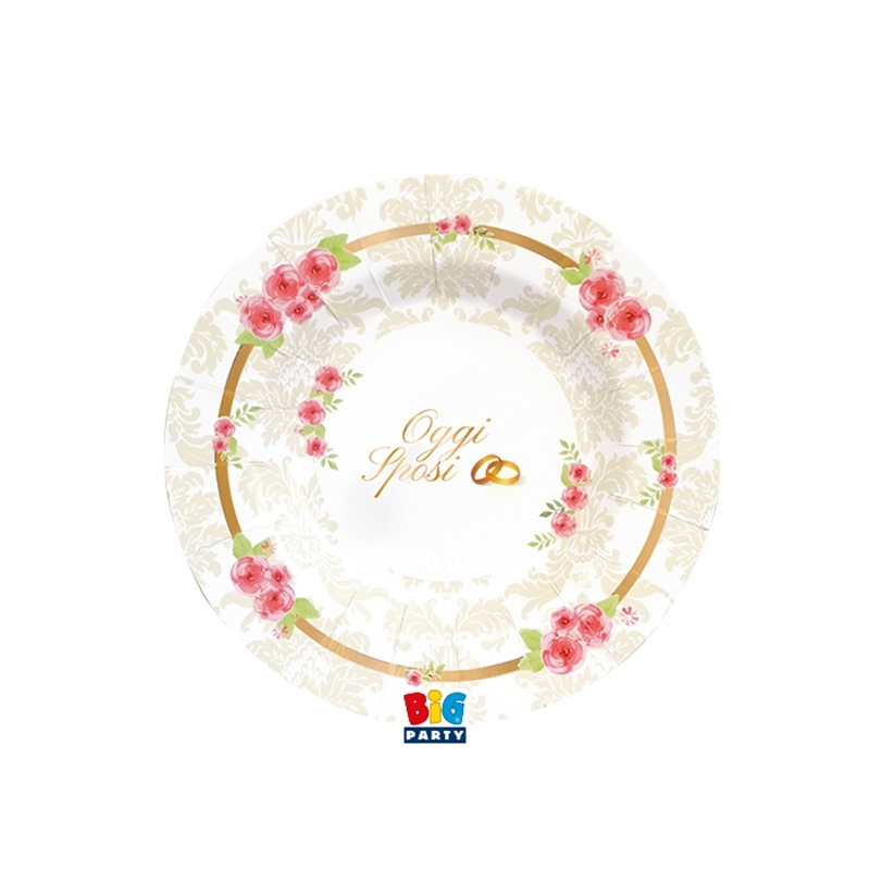 8 Piatti Ø 20 cm Romantic Wedding