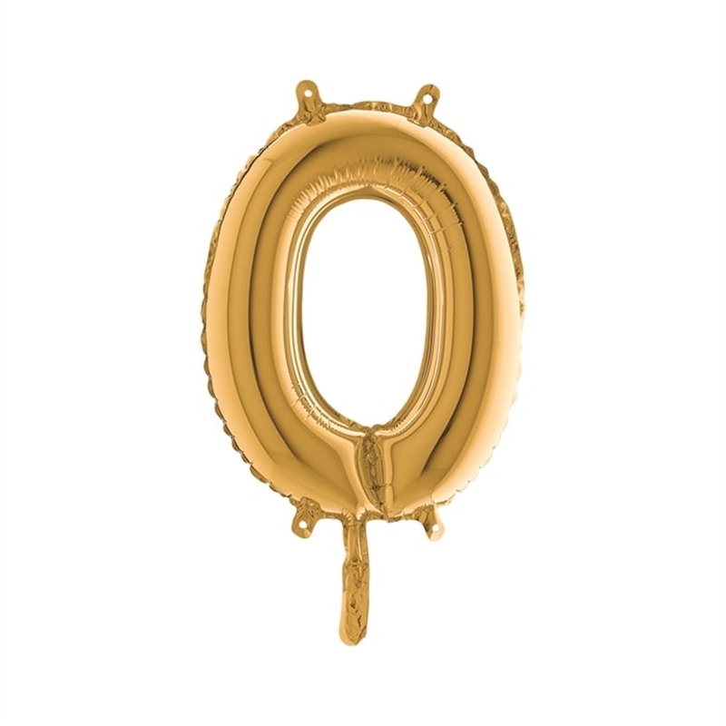 Palloncino Mylar a Numero cm.36 (14") Oro