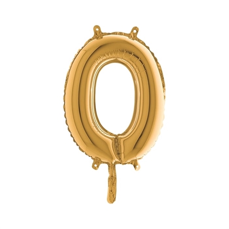 Palloncino Mylar a Numero cm.36 (14") Oro