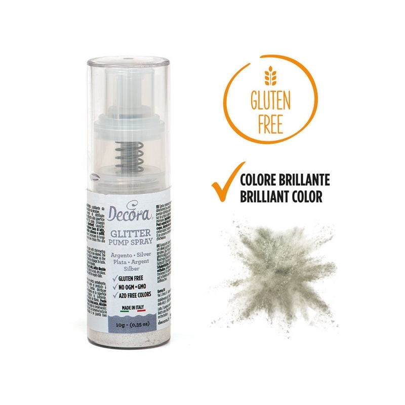 Spray Colorante Pump Glitterato Argento 10 grammi
