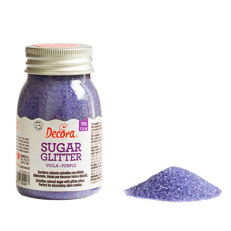 Zucchero Glitterato 100 grammi Viola