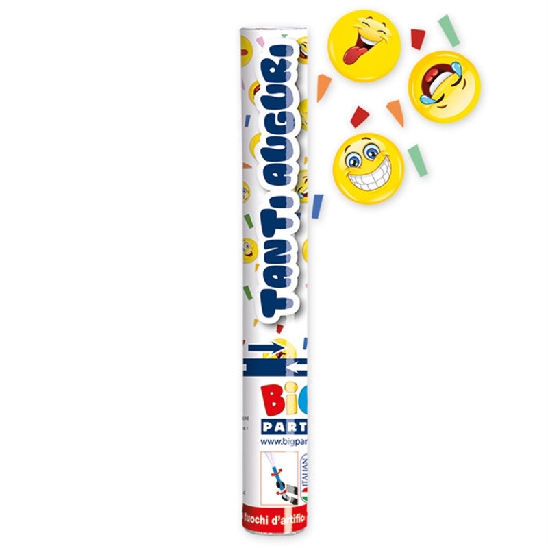Cannon Sparacoriandoli 30 cm Emoticons Smile Tanti Auguri