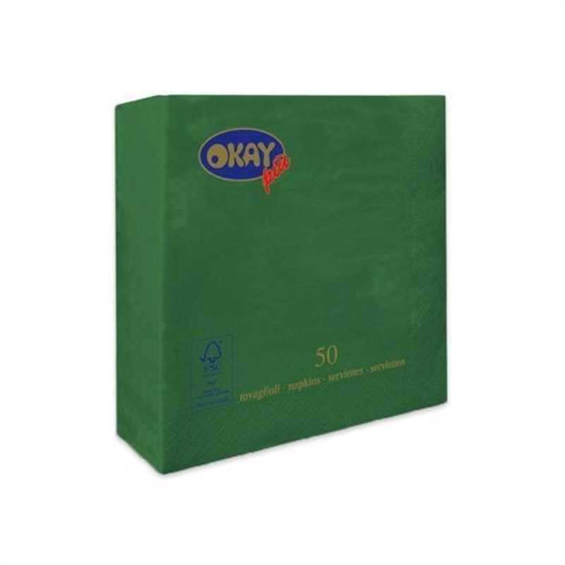 Tovaglioli OKAY Verde Foresta 33X33 cm pz