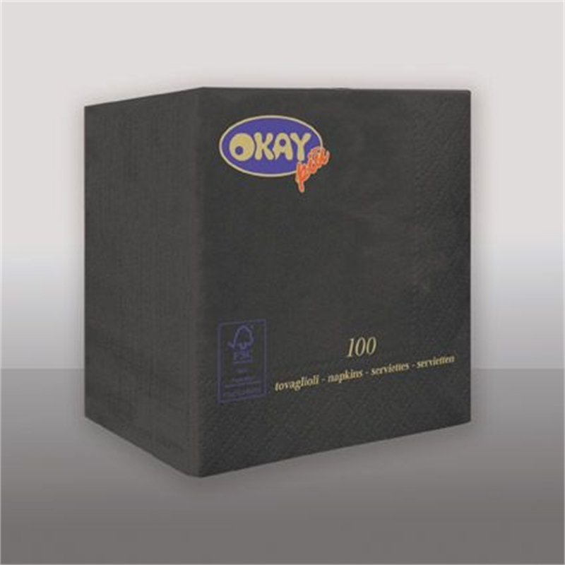 Tovaglioli 25x25 cm Nero 100 pezzi