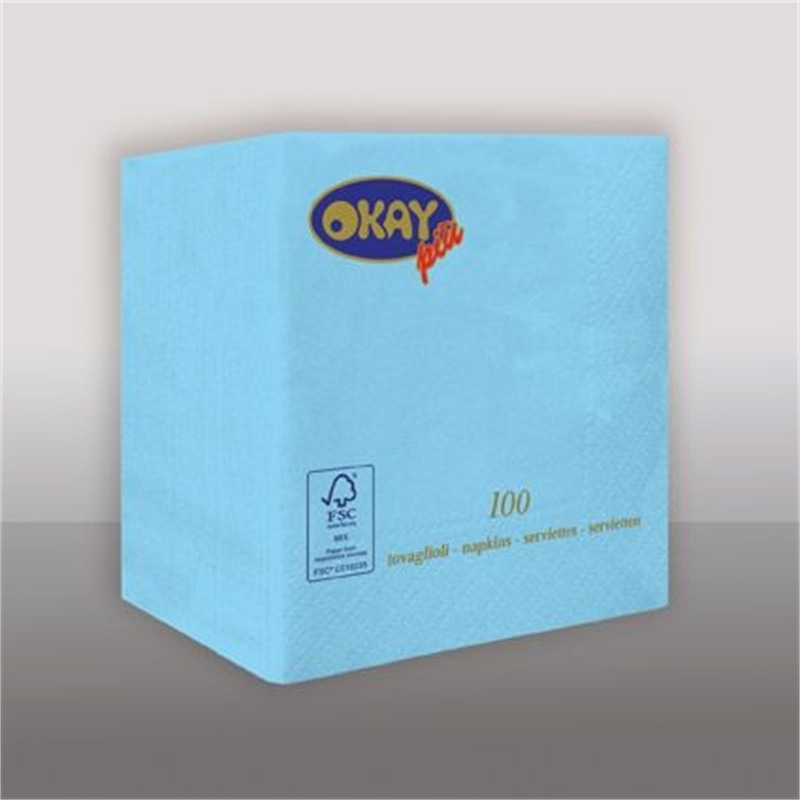 Tovaglioli 25x25 cm Azzurro 100 pezzi