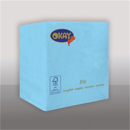 Tovaglioli 25x25 cm Azzurro 100 pezzi