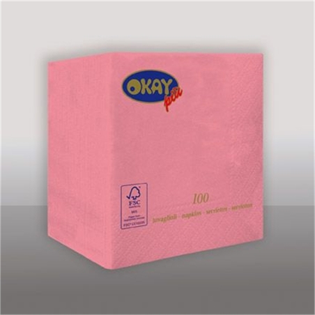 Tovaglioli OKAY Rosa 25x25 cm 100 pz