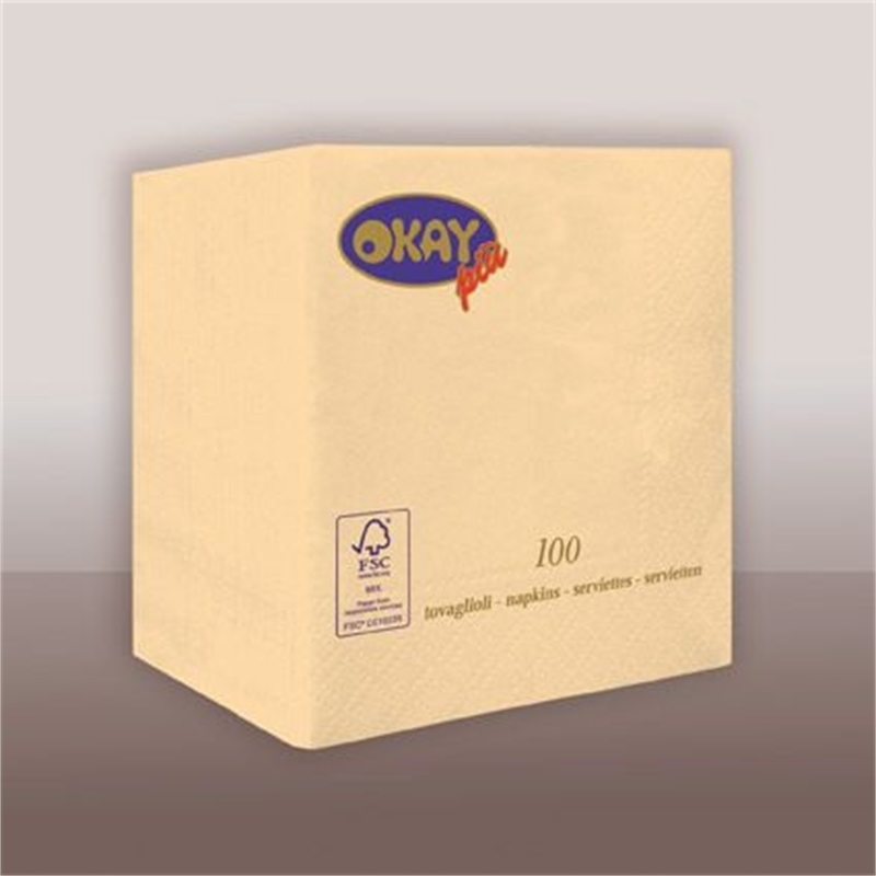 Tovaglioli OKAY Champagne 25x35 cm 100 pz
