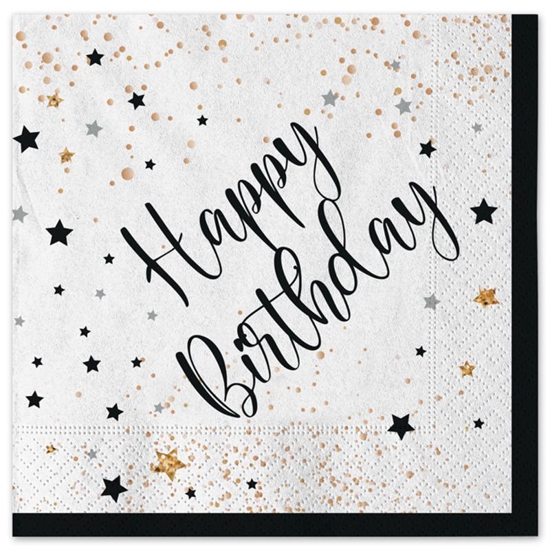 Tovaglioli 33x33 cm Happy Birthday 20 pezzi